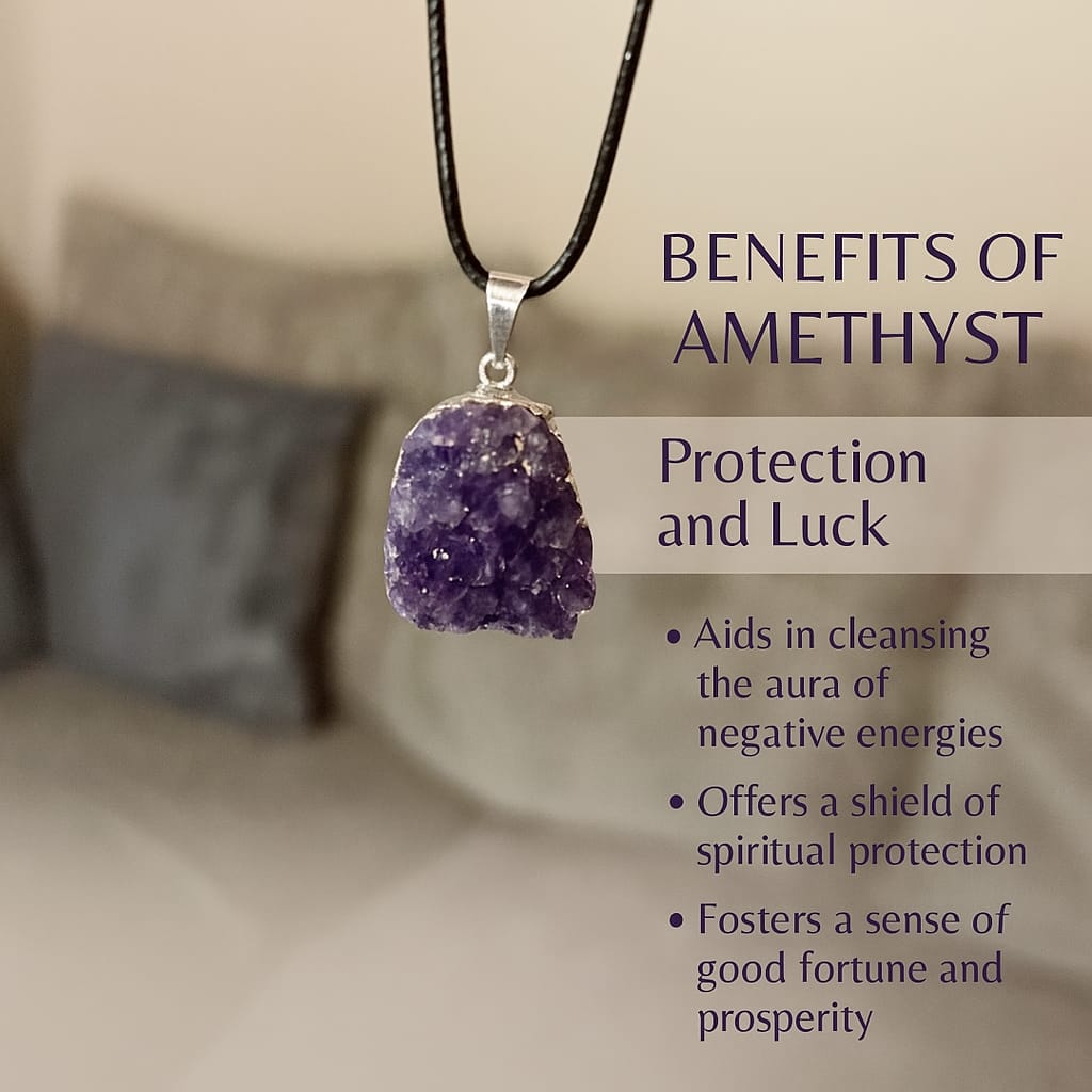 Cluster Amethyst Necklace The Ultimate Stone of Protection and Inner Peace