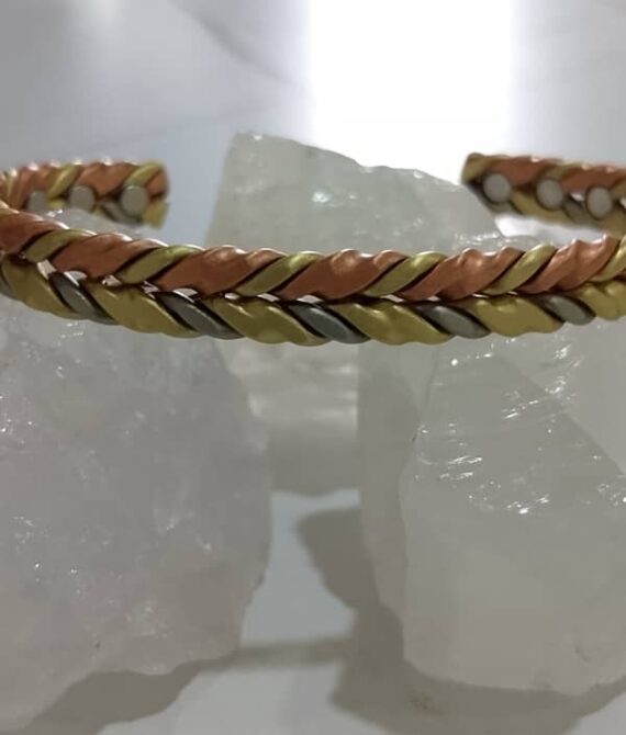 Copper, Steel & Brass Bracelet – Strength, Energy & Protection in Harmony